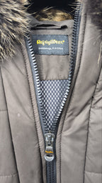 Giacca Refrigiwear imbottita collo pelliccia Marrone scuro Vintage Y2K donna (M) — foto 4