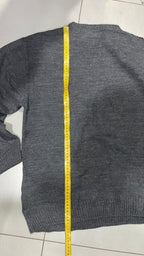 Maglione Girocollo SR Bella Kapellen Grigio Righe Vintage Y2K (XL) — foto 7