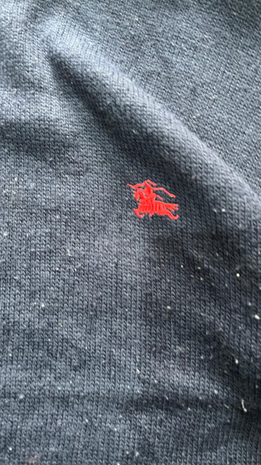 Maglione Girocollo Burberrys Logo Rosso Blu Navy Vintage Y2K — foto 6