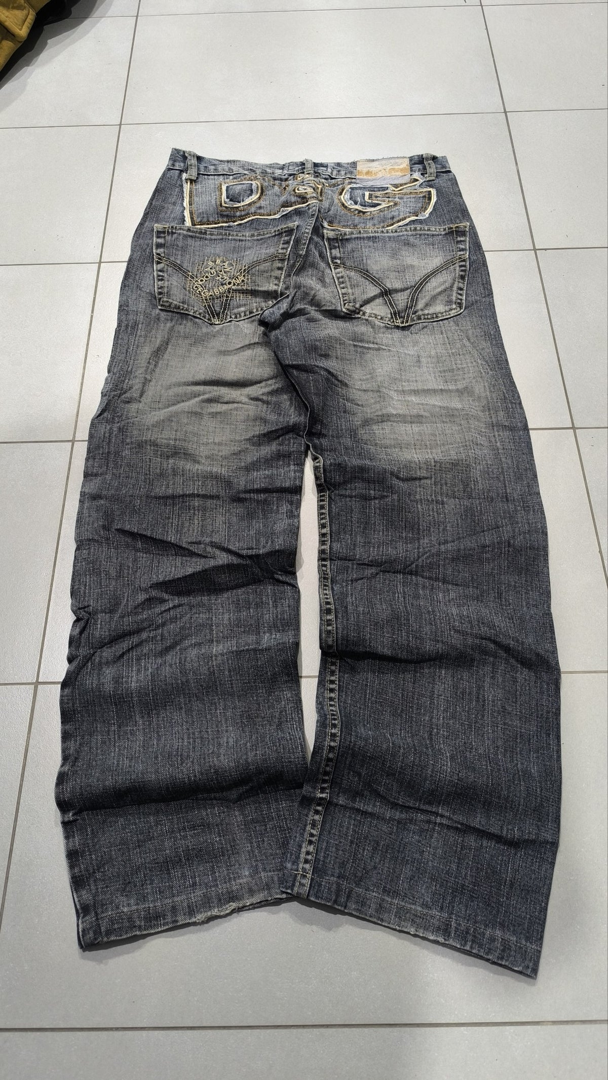 Jeans Dolce & Gabbana gamba ampia ricami Vintage Y2K uomo (M) — foto 3