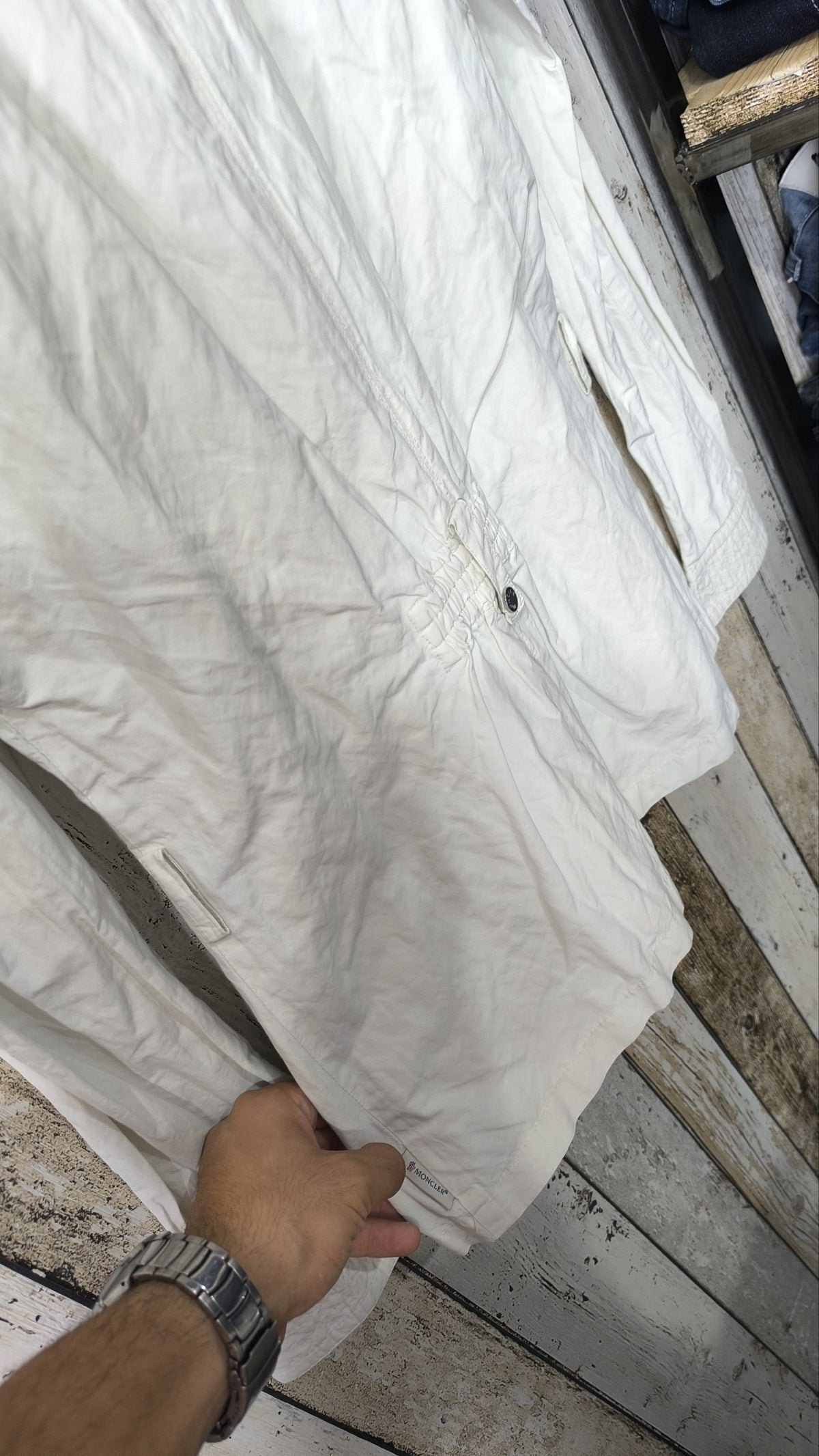 Giacca Moncler Vintage Y2K Bianca Zip Collo Alto (L) — foto 7
