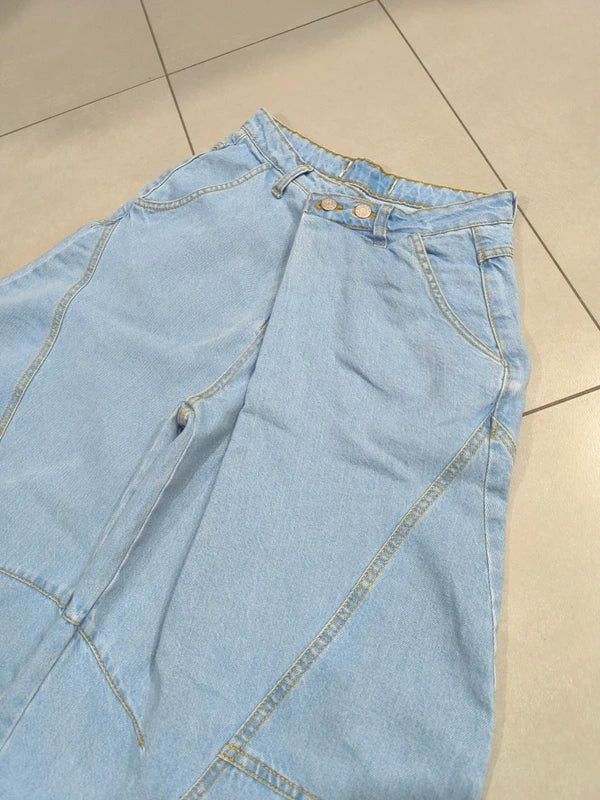 Baggy Jeans Super Balloon Fit - Light Blue Denim Da Donna