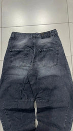 Denim Black Baggy Fit Striped (M)