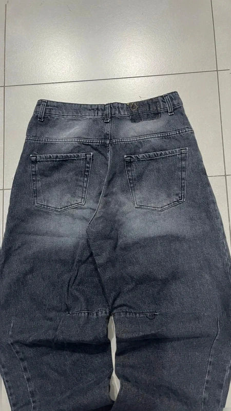 Denim Black Baggy Fit Striped (M)