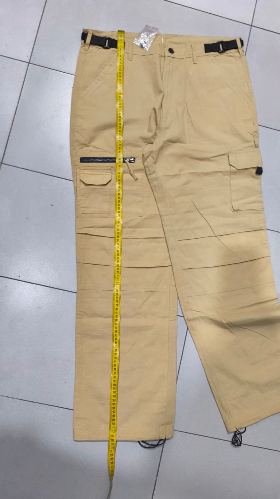 Pantaloni Cargo Beige Tasche Applicate Vintage Y2K (46) — foto 8