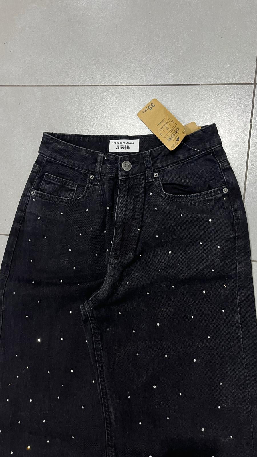 Jeans gamba ampia Terranova Jeans Nero 5 tasche Borchie Vintage Y2K — foto 7