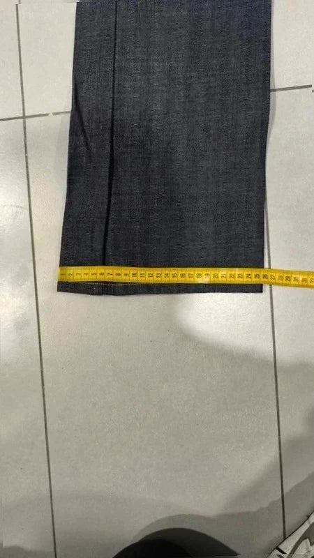 Raw Denim Jeans Embroidered Baggy Fit (XL)