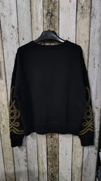Felpa girocollo Polo Ralph Lauren Nera Ricamo tono su tono Vintage Y2K (S) — foto 6