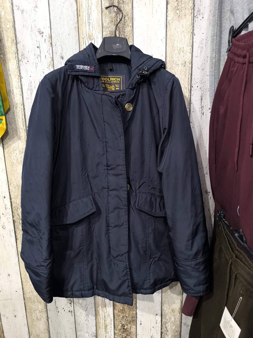 Giacca Parka Woolrich con Cappuccio Blu Navy Vintage Y2K (M) — foto 3