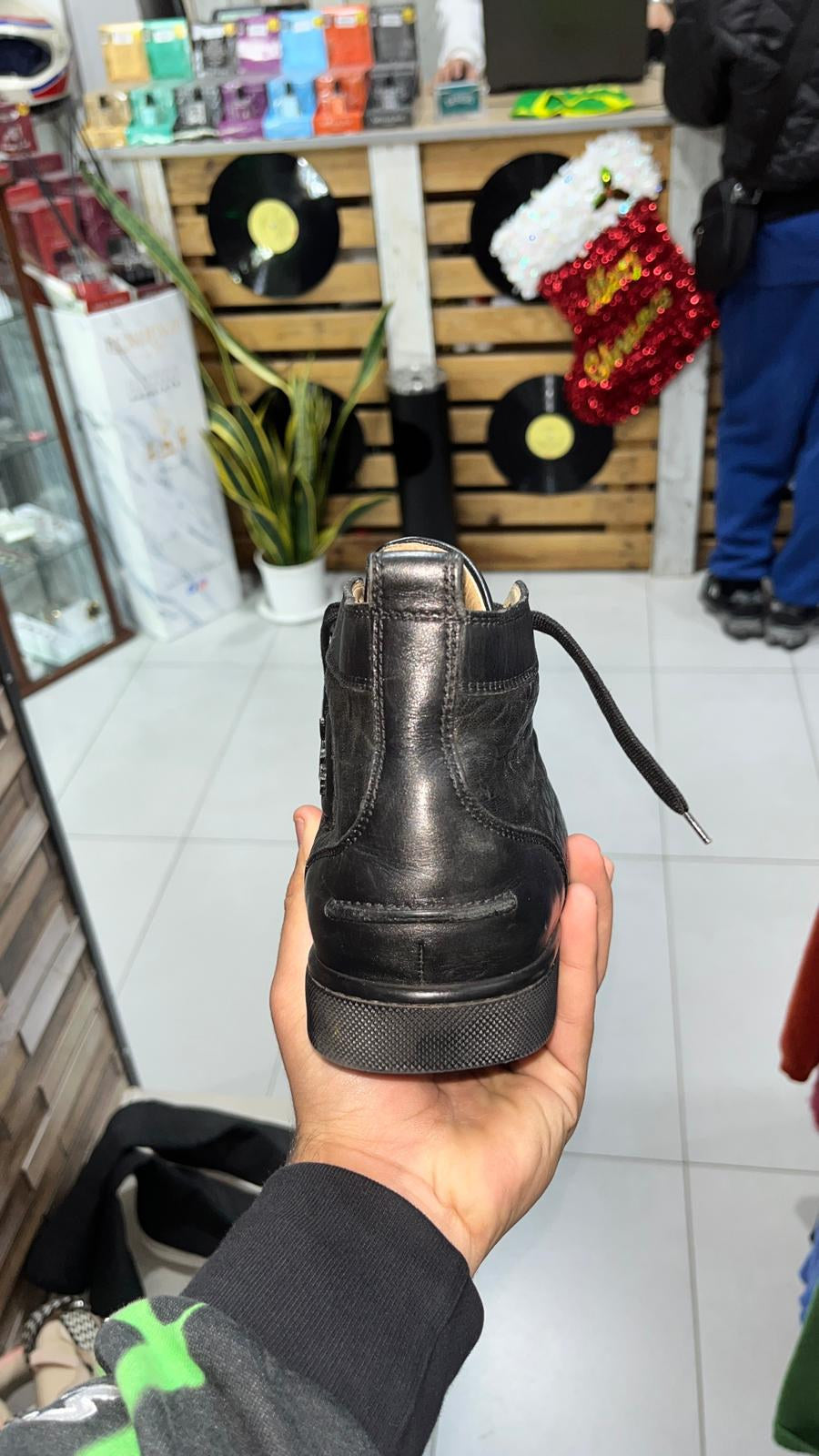Sneakers Alte Stringate Christian Louboutin Nere Borchie Vintage Y2K (39) — foto 4