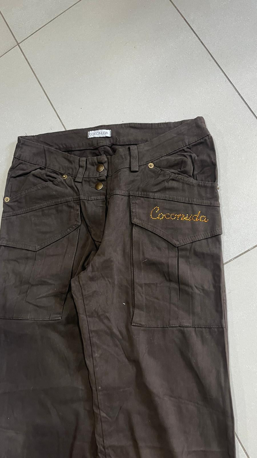 Pantaloni Cargo Coconuda Marrone Scuro Vintage Y2K (42) — foto 3