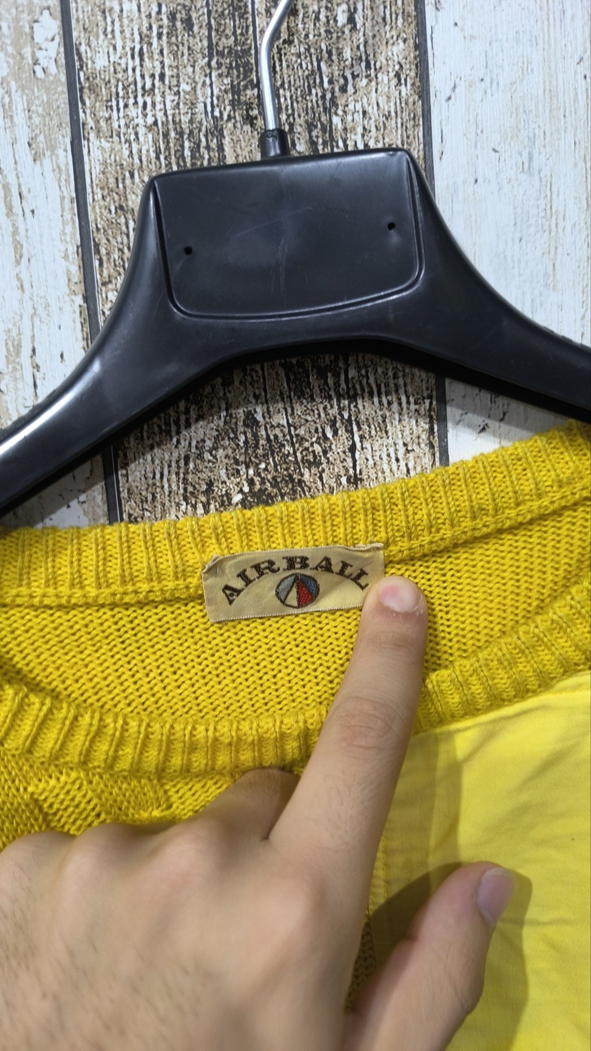 Airball Maglione Giallo con Toppe Vintage Y2K (L) — foto 5
