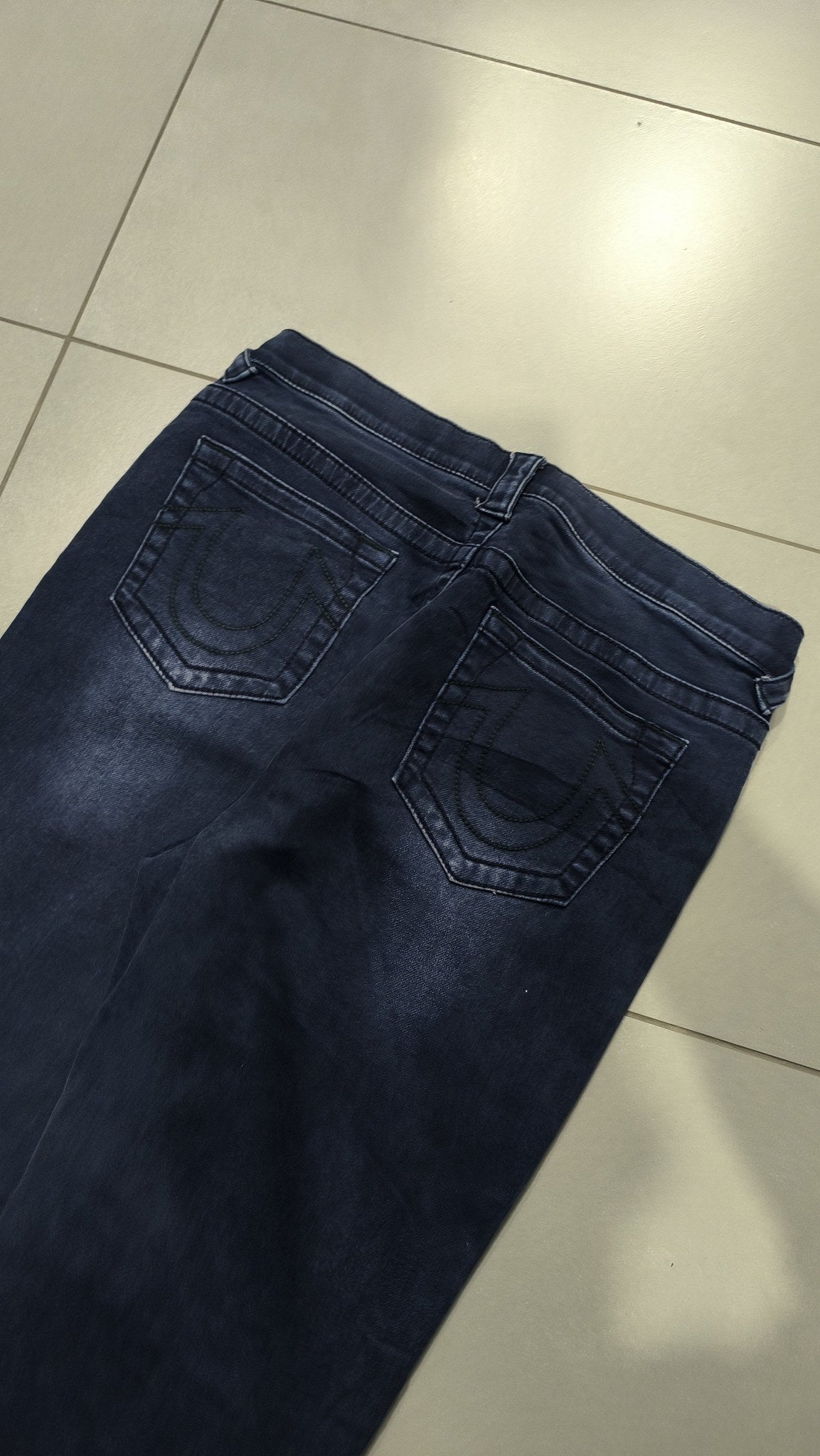 Jeans True Religion 5 Tasche Blu Scuro Vintage Y2K (S) — foto 4