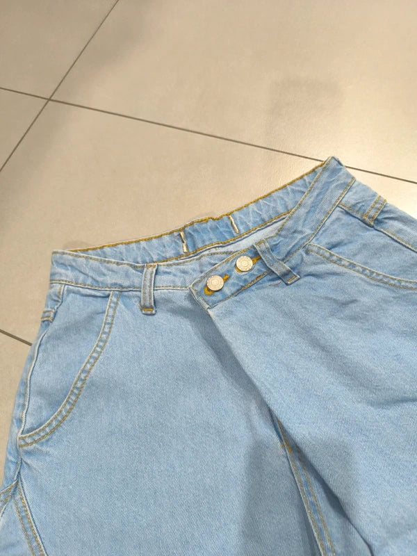 Baggy Jeans Super Balloon Fit - Light Blue Denim Da Donna