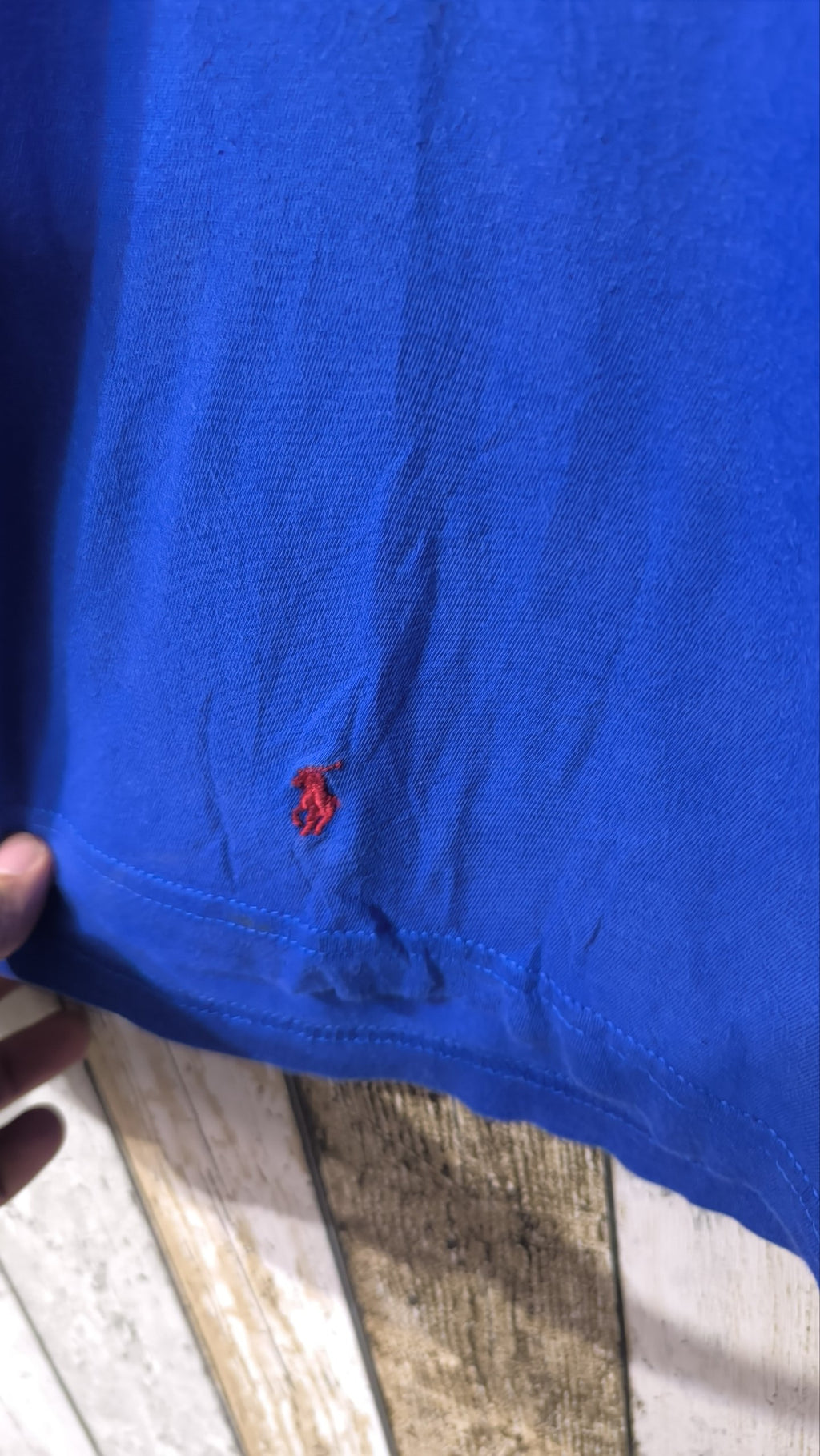 Polo Ralph Lauren Maglietta Blu Logo Ricamato Vintage Y2K (L) — foto 4