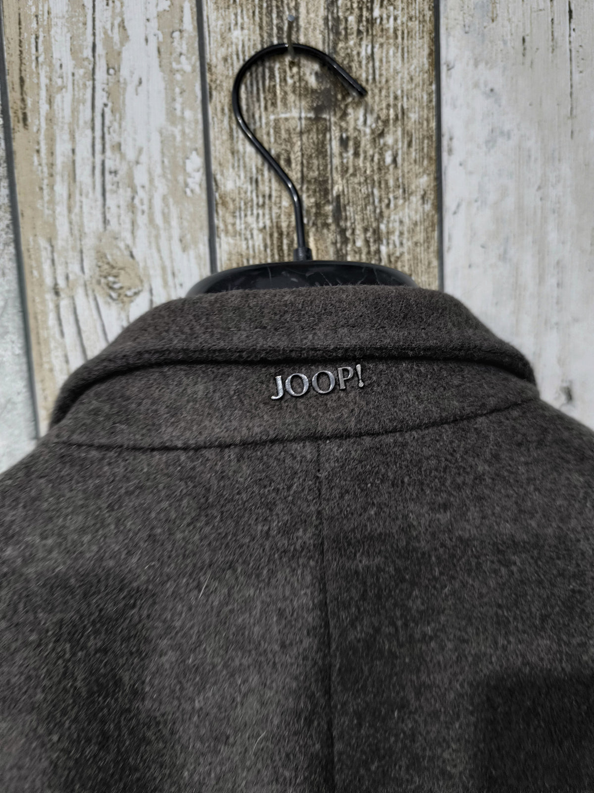 Cappotto monopetto JOOP! Rever Bottoni Grigio scuro mélange Vintage Y2K (XL) — foto 6