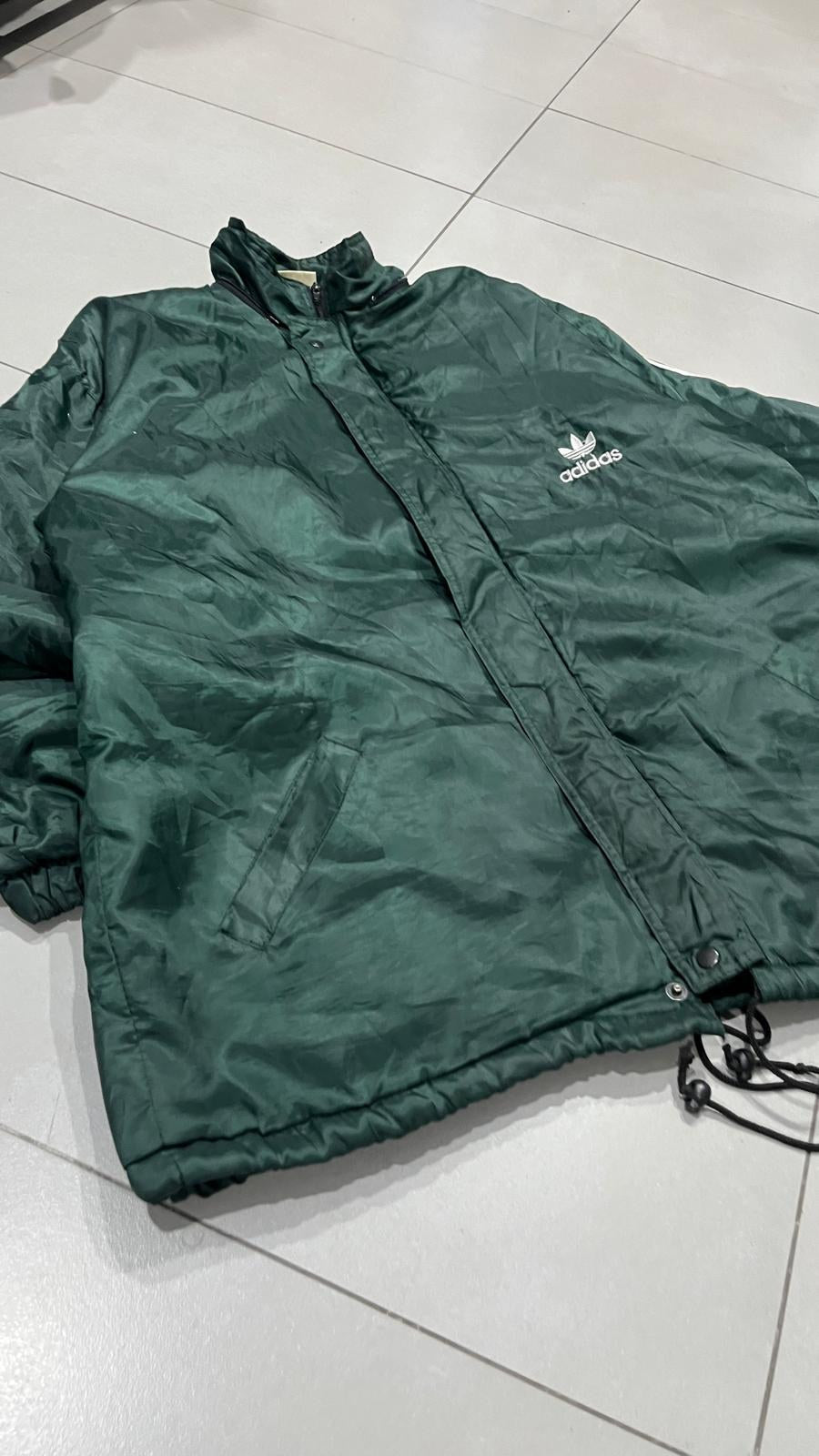 Giacca sportiva adidas Full Zip Collo Alto Verde Scuro Vintage Y2K (XXL) — foto 3