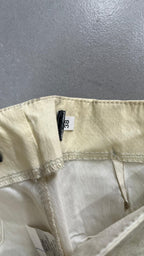 Pantaloni Gamba Dritta Leggermente Ampia Crema Chiaro Vintage Y2K (38) — foto 5