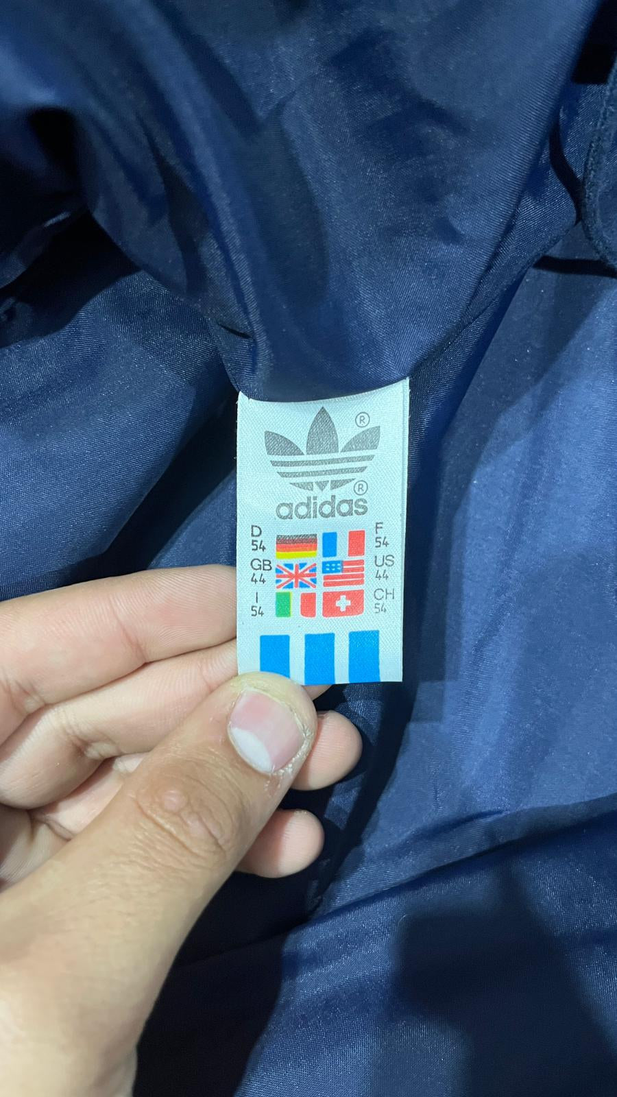 Giacca Imbottita Sportiva adidas Blu Navy Color Block Vintage Y2K (54) — foto 5