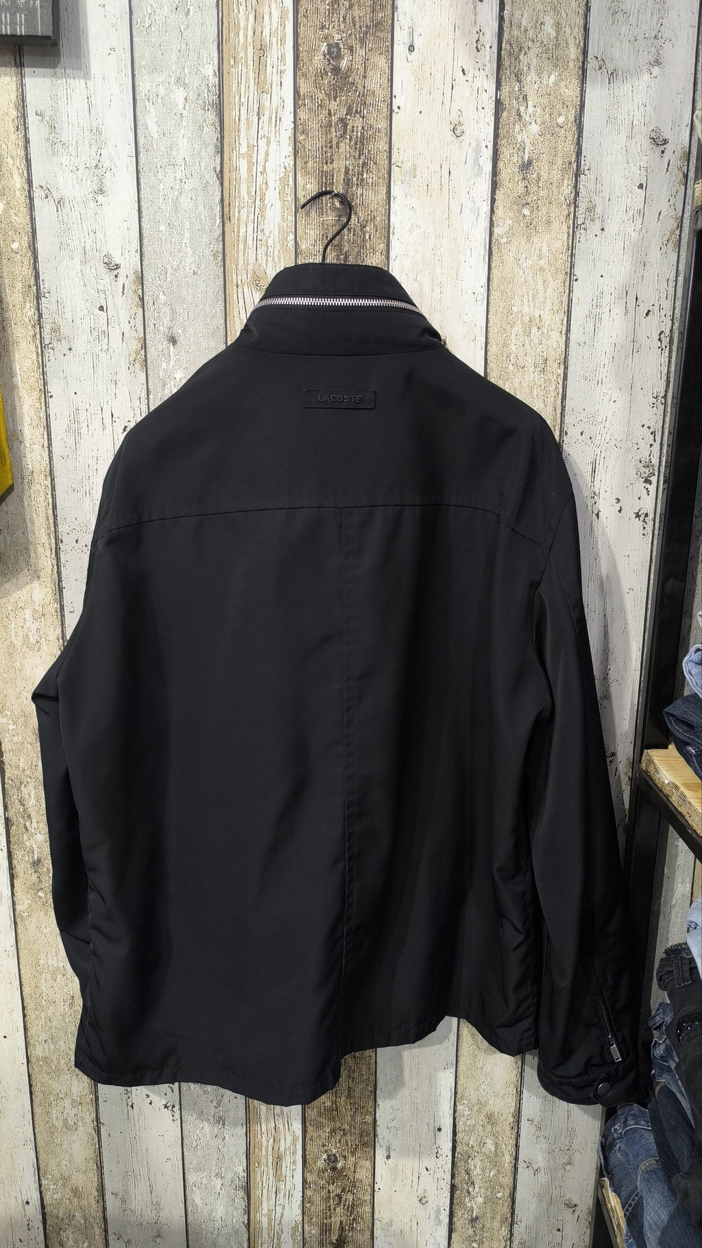 Lacoste Giacca Uomo Nero Zip Bottoni Vintage Y2K — foto 6