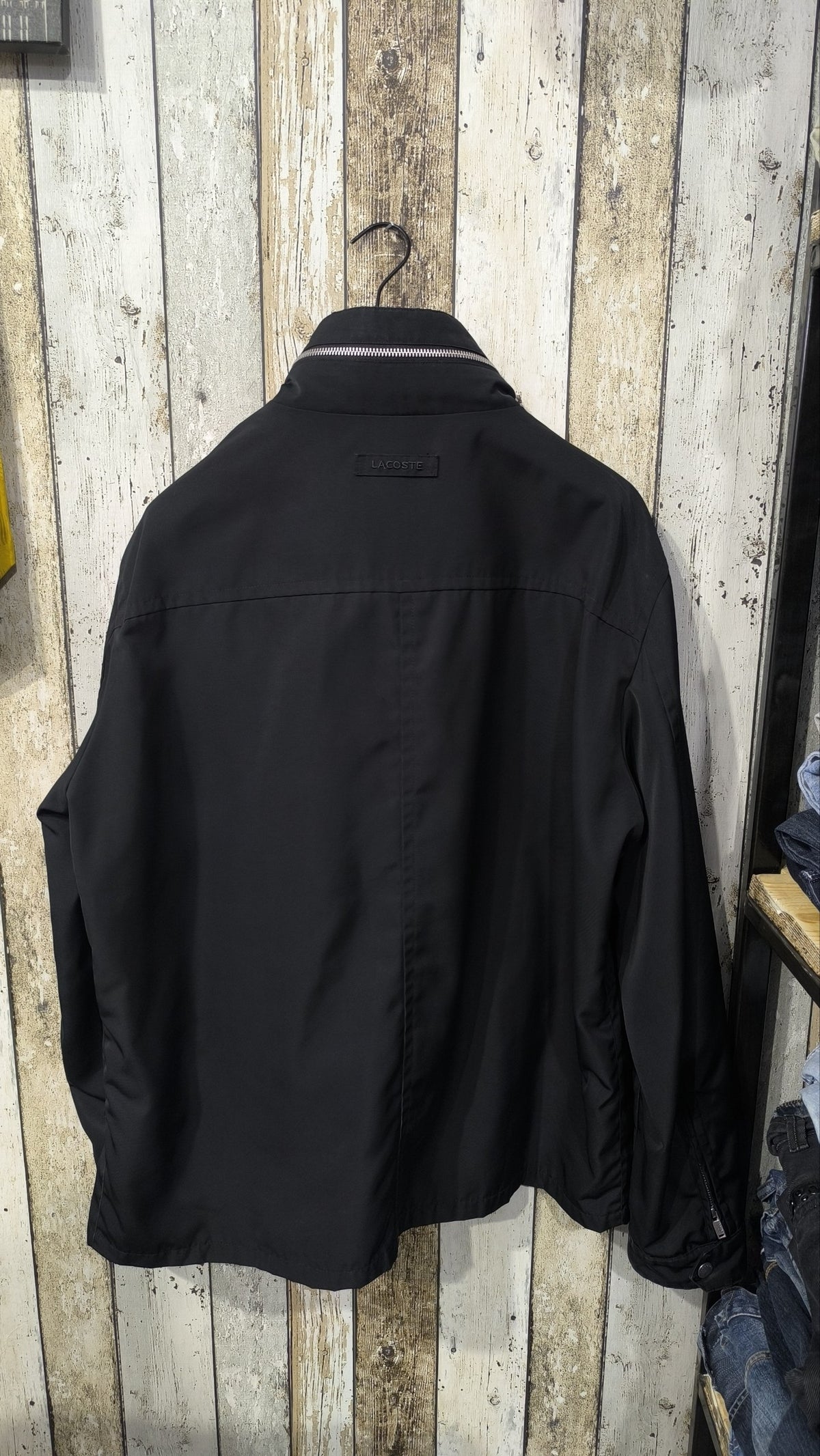 Lacoste Giacca Uomo Nero Zip Bottoni Vintage Y2K — foto 6