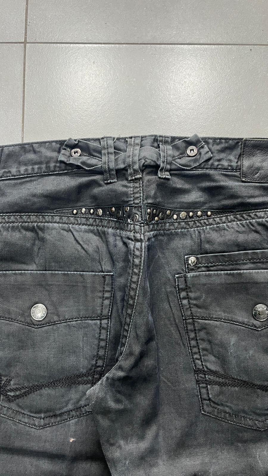 Jeans cargo EDUKA Denim Nero Slavato Vintage Y2K (42) — foto 5