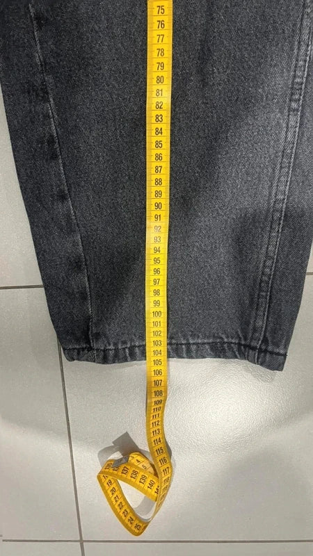 Denim Black Baggy Fit Striped (M)