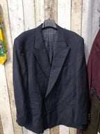 Blazer monopetto Aquascutum Blu molto scuro Rever a lancia Vintage Y2K (XXL) — foto 3