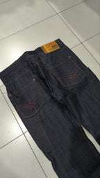 Jeans Mogul gamba larga blu denim scuro Vintage Y2K (L) — foto 4