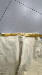 Pantaloni Gamba Dritta Leggermente Ampia Crema Chiaro Vintage Y2K (38) — foto 7