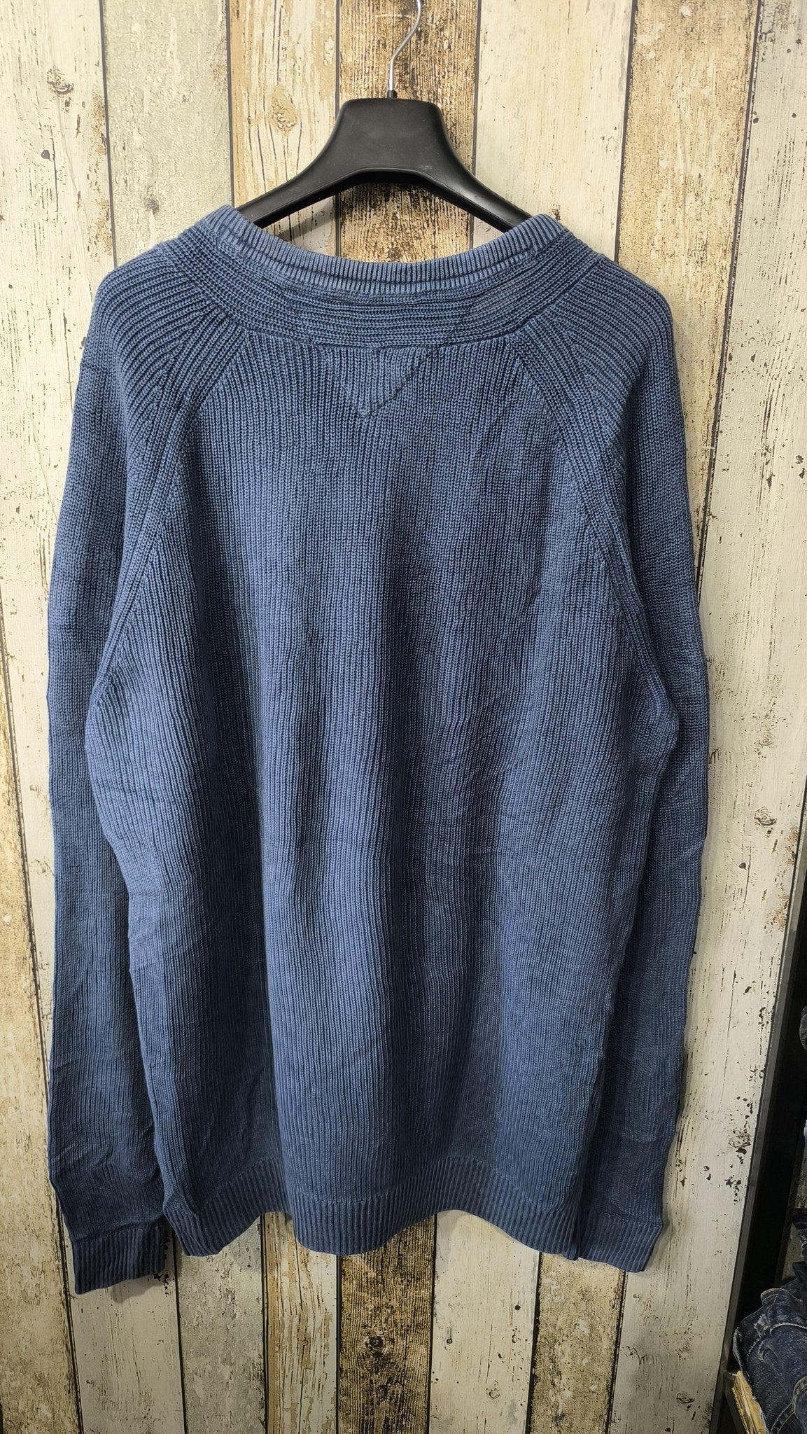 Maglione Girocollo Hilfiger Denim Coste Raglan Logo Ricamato Vintage Y2K (XL) — foto 5