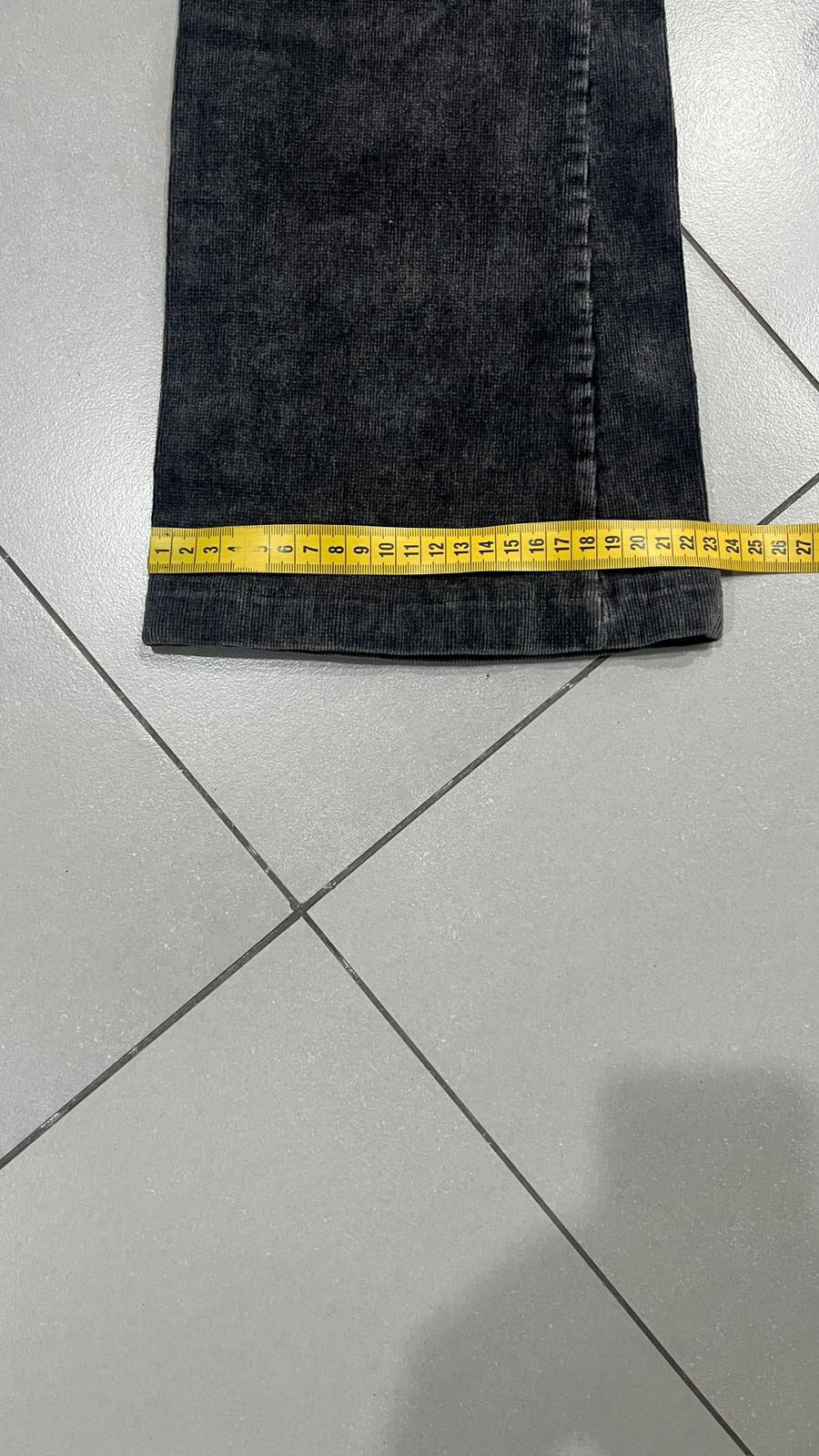 Pantaloni velluto a coste Edera Grigio antracite slavato Vintage Y2K (44) — foto 7