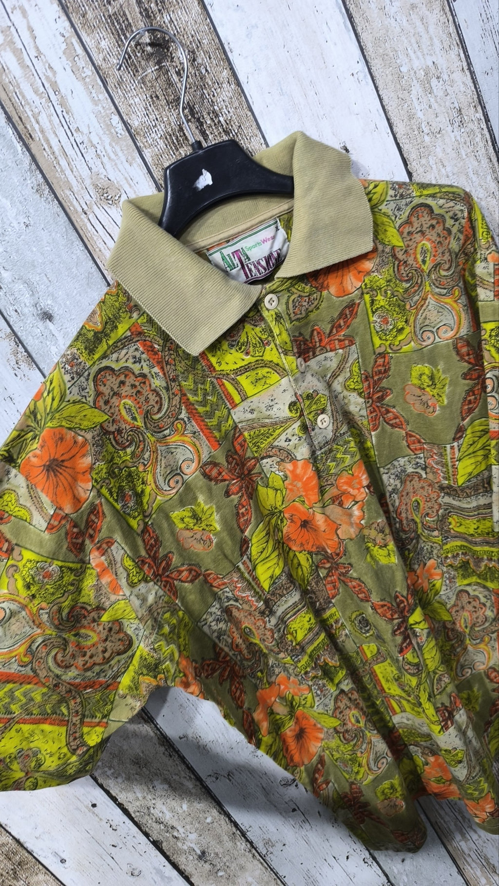 Alta Tensione Sportswear Maglia Polo Fantasia Vintage Y2K (XL) — foto 5