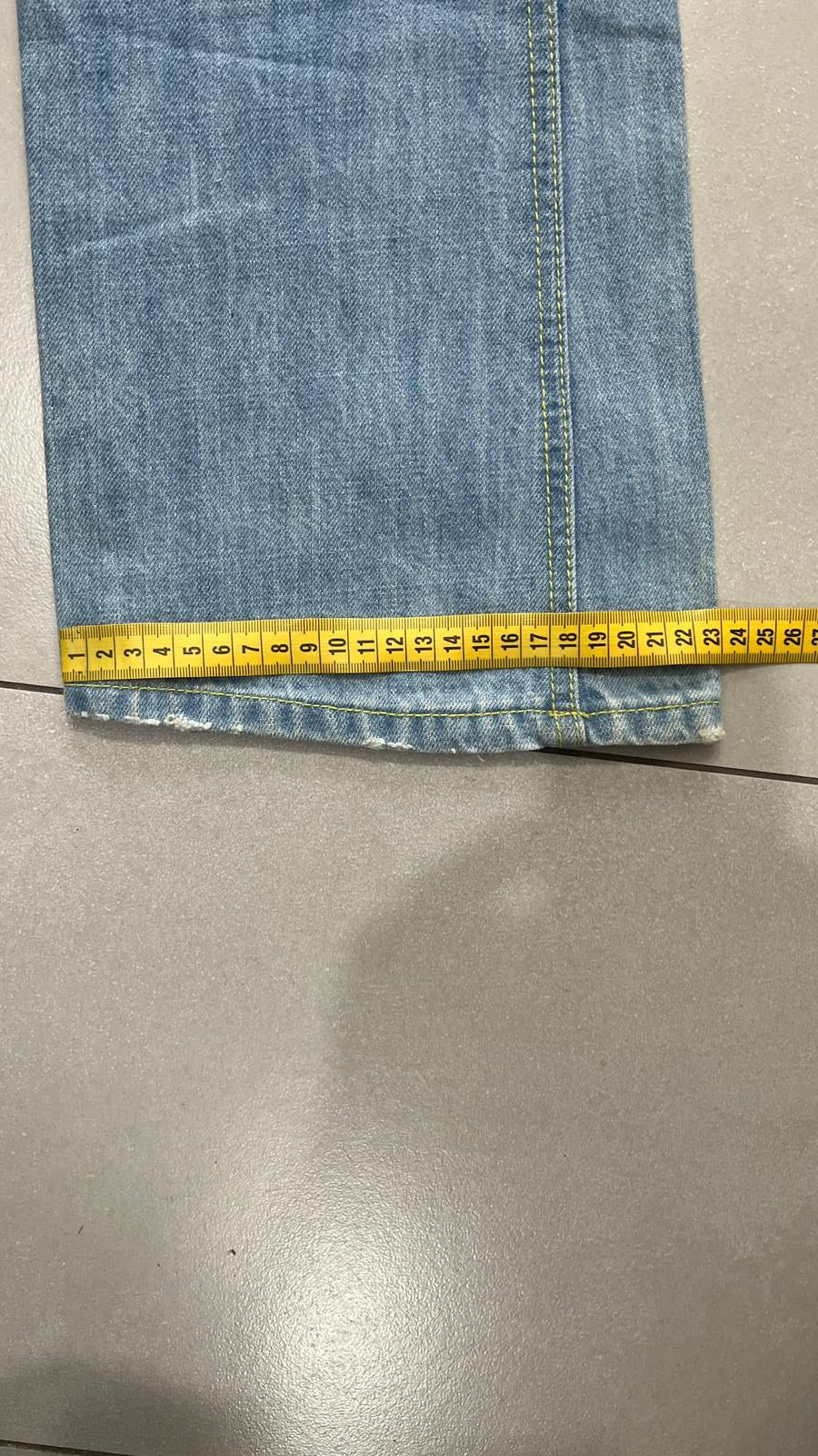Jeans Cinque Tasche Distressed Yesmiss Jeans Azzurro Denim Chiaro Vintage Y2K (26) — foto 7