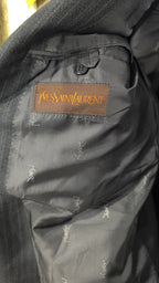Completo uomo Yves Saint Laurent doppiopetto gessato grigio antracite Vintage Y2K (52) — foto 6