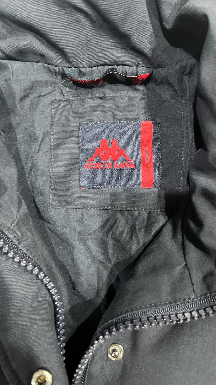 Parka Robe di Kappa Lungo Imbottito Blu Navy Vintage Y2K (L) — foto 5