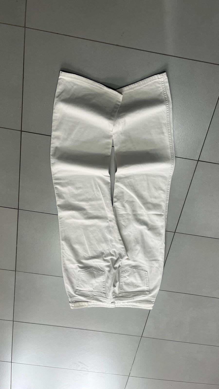 Jeans 5 Tasche Armani Jeans Gamba Dritta Bianco Vintage Y2K (M) — foto 3