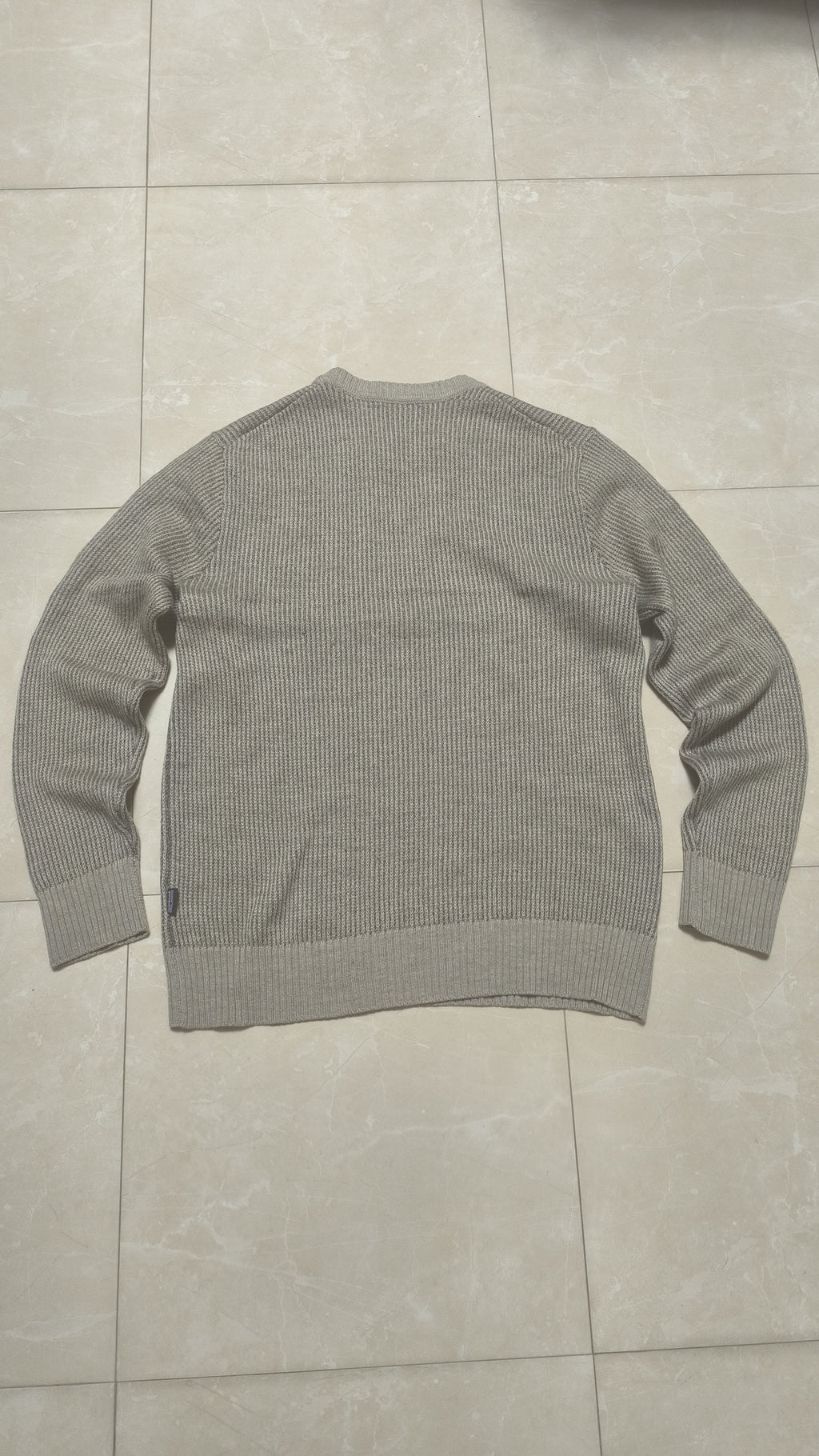 Maglione Patagonia girocollo a coste grigio tortora mélange Vintage Y2K (M) — foto 5