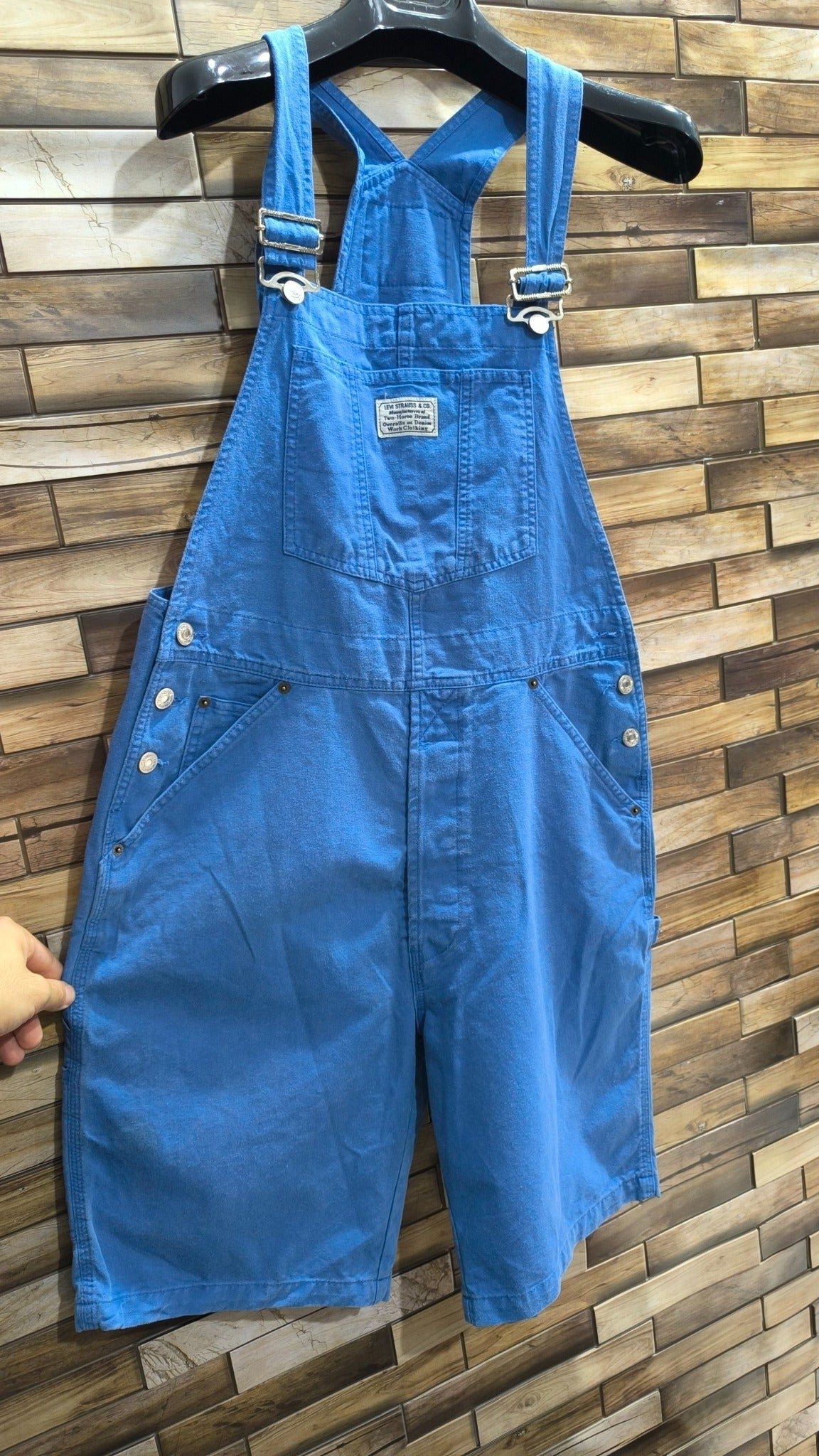 Salopette Corta Levi's Blu Elettrico | Denim Estate Donna Vintage Y2K (L)
