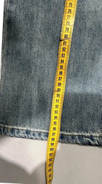 Denim Jeans Baggy Fit Embroidered "V" Blu wash (XS)