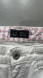 Jeans 5 Tasche Armani Jeans Gamba Dritta Bianco Vintage Y2K (M) — foto 6