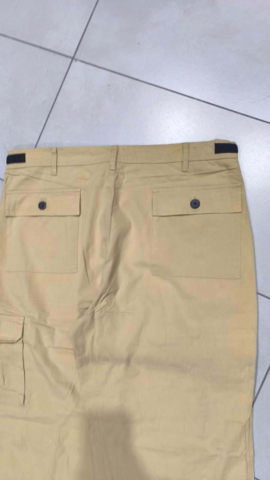 Pantaloni Cargo Beige Tasche Applicate Vintage Y2K (46) — foto 3