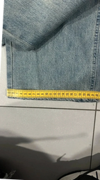 Denim Jeans Baggy Fit Embroidered "V" Blu wash (XS)