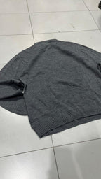 Maglione Girocollo SR Bella Kapellen Grigio Righe Vintage Y2K (XL) — foto 4