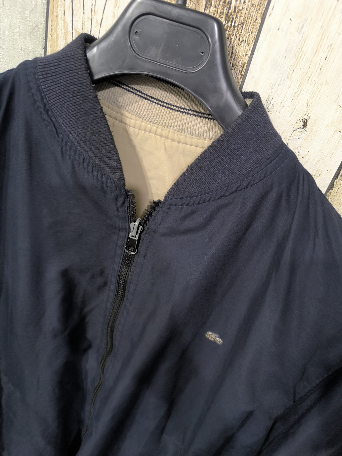 Giacca bomber Lacoste Zip integrale Blu navy Vintage Y2K (L) — foto 4