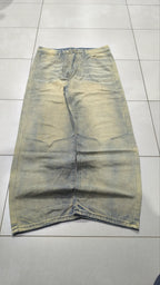 Jeans Gamba ampia Grigio-beige slavato Vintage Y2K (L) — foto 5