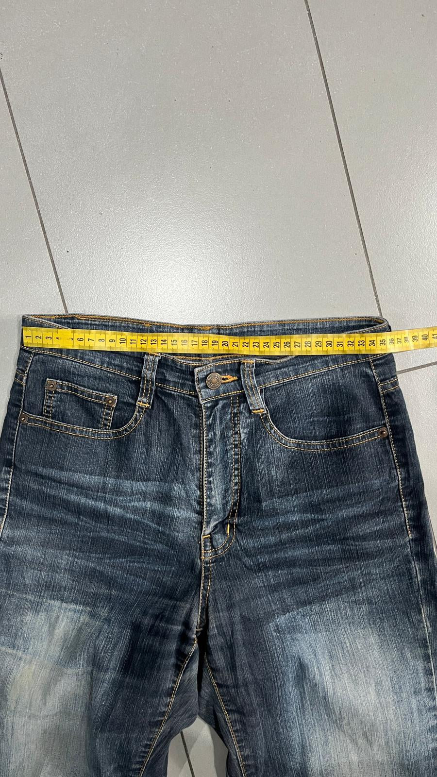 Jeans Blu Denim Scolorito Vintage Y2K (S) — foto 7