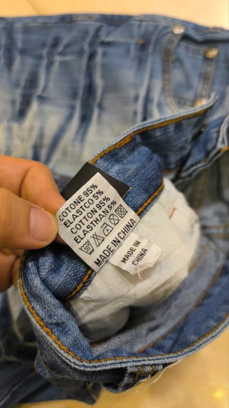 Denim Jeans Vintage Y2K Straight Baggy Fit Particular Embroidered NEW Modello "KosmoLupo"