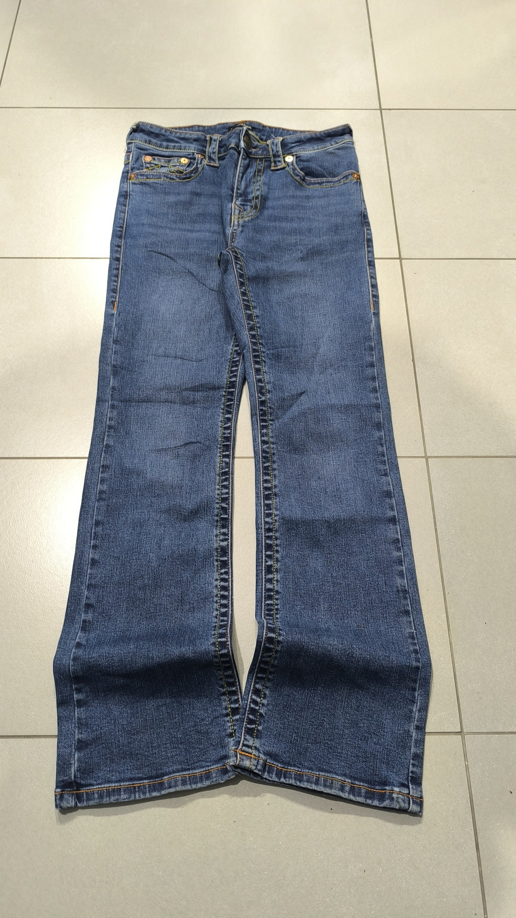 Jeans True Religion Blu Denim 5 Tasche Ricamo Vintage Y2K (27) — foto 5