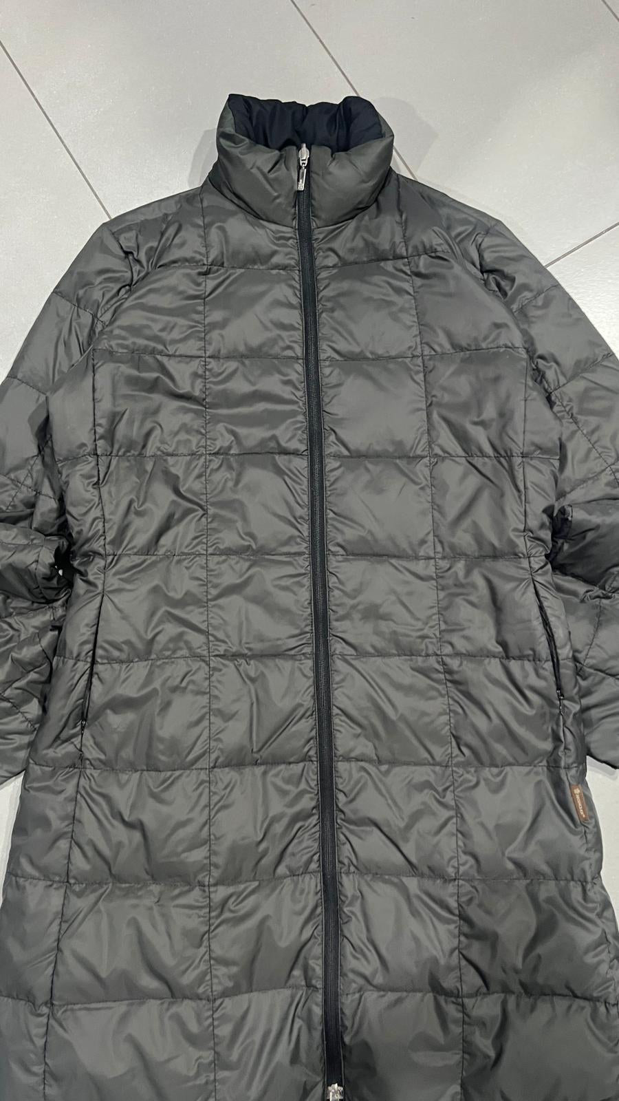Piumino lungo Moncler Collo Alto Zip Integrale Grigio Vintage Y2K (3) — foto 3